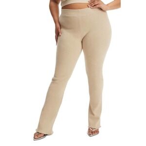 Good American Lettuce Edge Baby Flare Knit Pants Plus Size 5/6